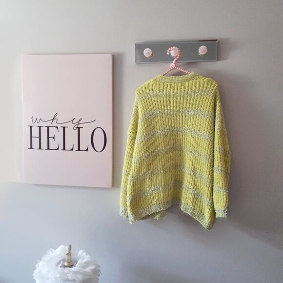 Endless Rose Neon Yellow Green Cardigan - Like New - Picture 5 of 6